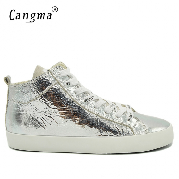 Customize CANGMA Brand Retro Genuine Leather Men Sneakers CMM10